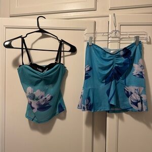 Miaou Blue Floral Dress Set